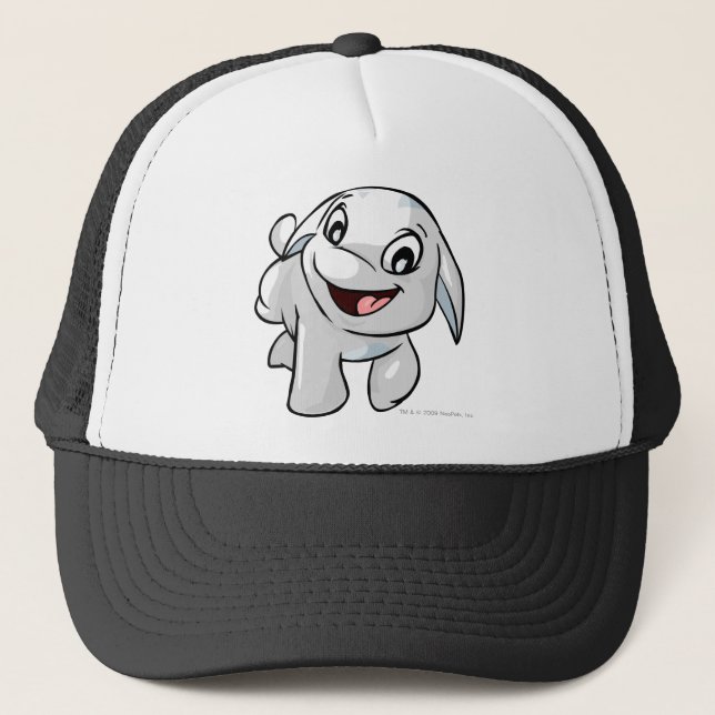 Gorra De Camionero Blanco de Poogle (Anverso)