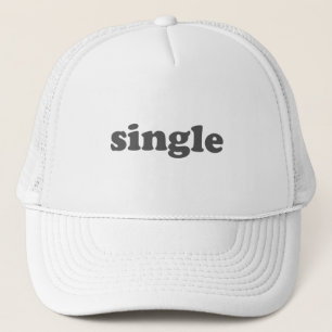 Gorra De Camionero Blanco de un solo texto gris