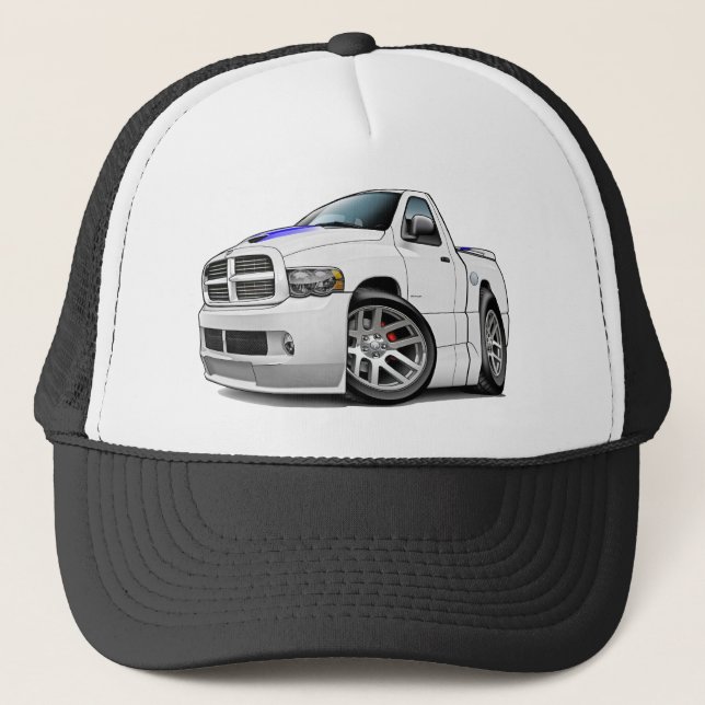 Gorra De Camionero Blanco del espolón de Dodge SRT10 (Anverso)