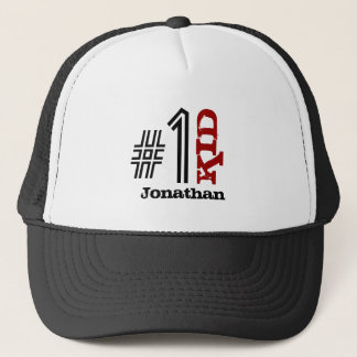 Gorra De Camionero Blanco negro rojo conocido de encargo V03 del NIÑO