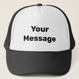 Gorra De Camionero Blanco simple con plantilla de texto negro