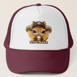 Gorra De Camionero Blanco y marrón