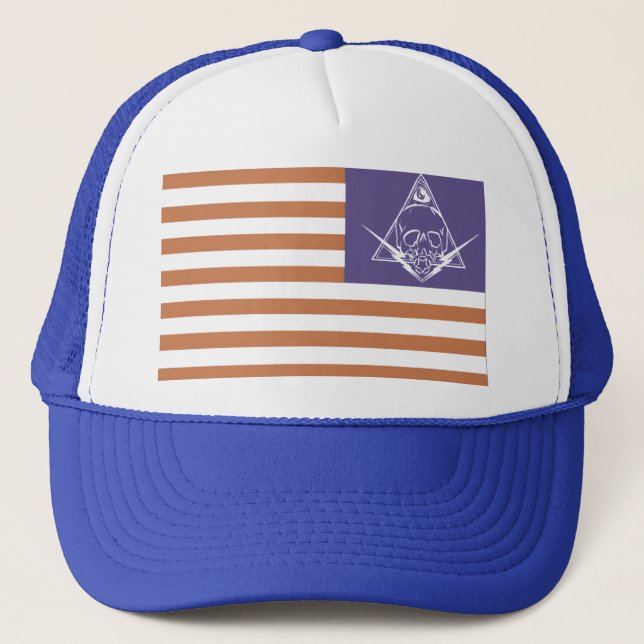 Gorra De Camionero blanco y paranoico rojos (Anverso)
