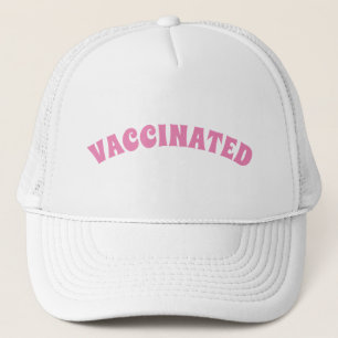 Gorra De Camionero Blanco y rosa vacunados