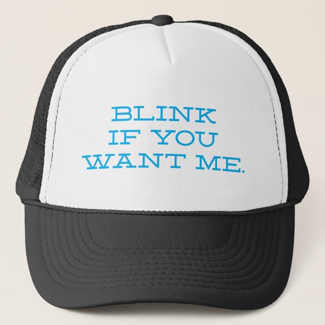 Gorra De Camionero Blink si me quieres azul divertido (Anverso)
