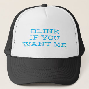 Gorra De Camionero Blink si me quieres azul gracioso