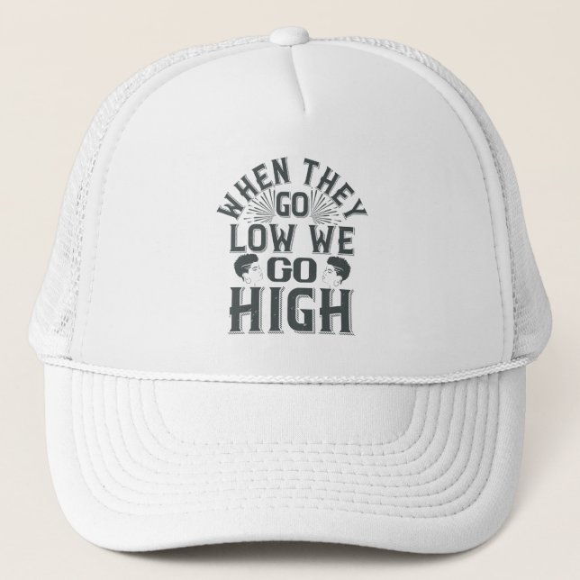 Gorra De Camionero BLM - Cuando bajan nos elevamos (Anverso)
