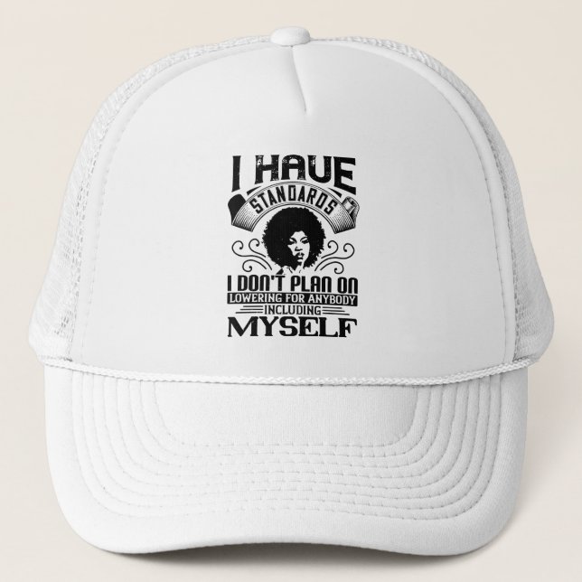 Gorra De Camionero BLM - Nunca reduzca sus estándares (Anverso)