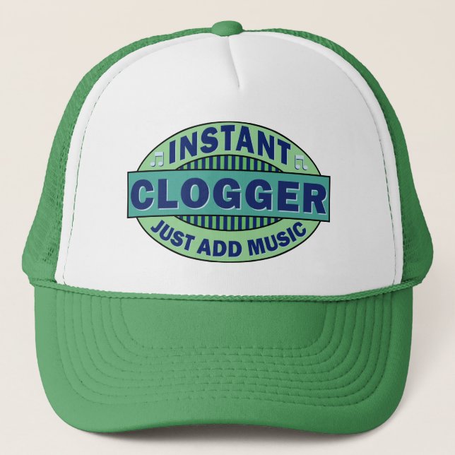 Gorra De Camionero Bloguero instantáneo simplemente agrega música (Anverso)