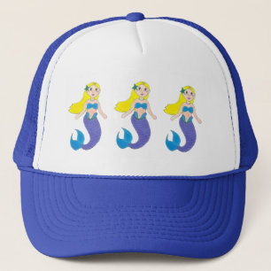 Gorra De Camionero Blona Natación Sirena Chica Púrpura Cola Mar