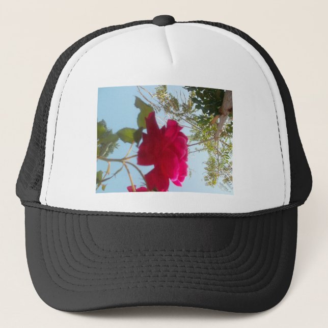 Gorra De Camionero Bloom celestial: Un Rosa contra el cielo (Anverso)
