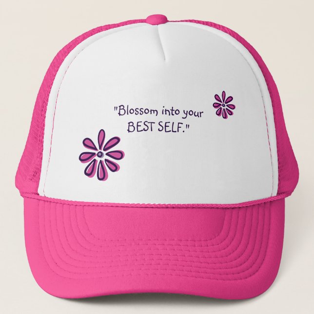 Gorra De Camionero Blossom en tu mejor auto - Doodle Inspirador (Anverso)