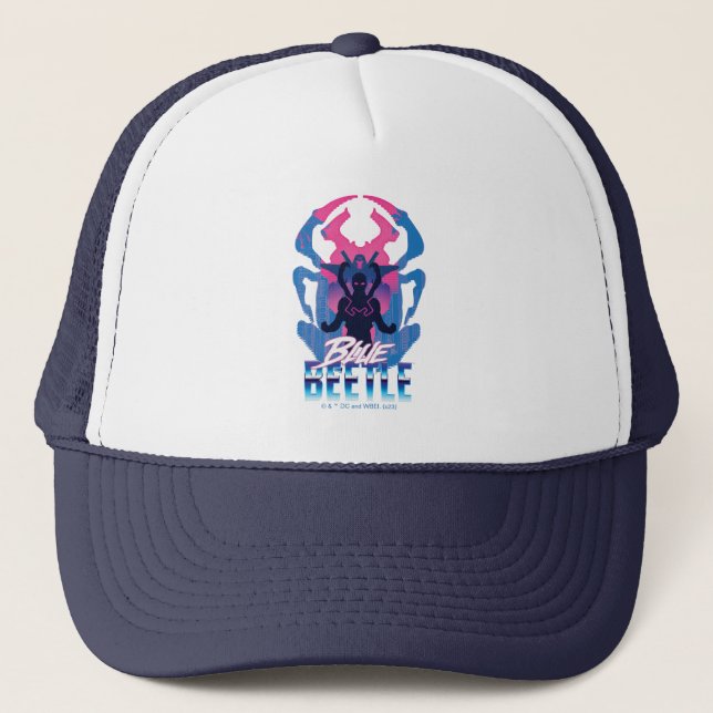 Gorra De Camionero Blue Beetle Retrowave vs Graphic (Anverso)