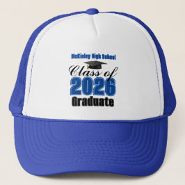 Gorra De Camionero Blue Class of 2026 Graduation Custom