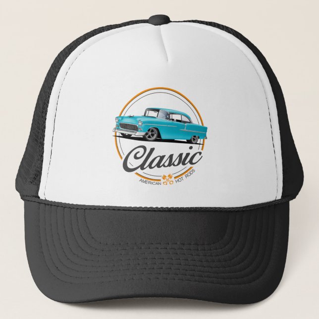 Gorra De Camionero Blue Classic Street Rod 1955 (Anverso)