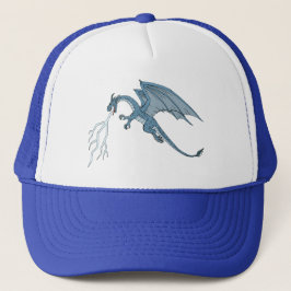 Gorra De Camionero Blue Dragon Spitting Lightning