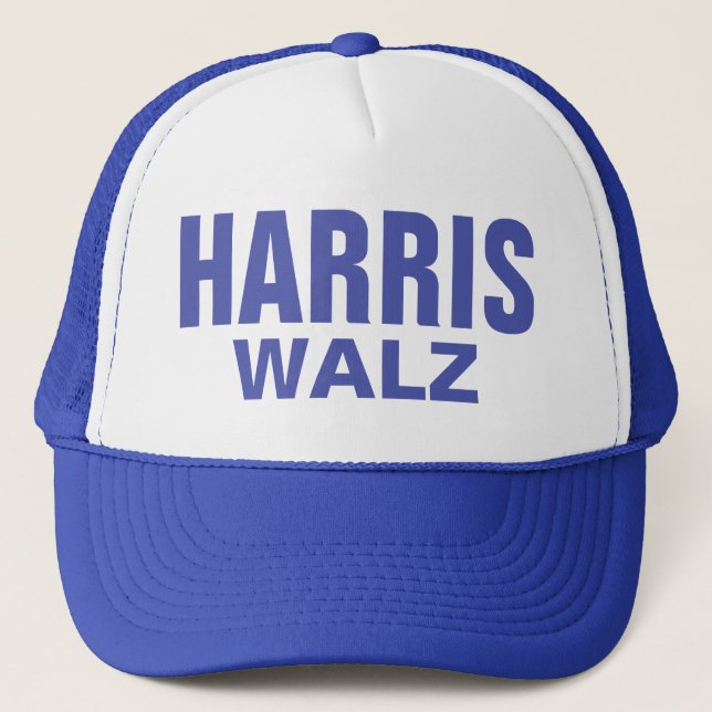 Gorra De Camionero Blue Harris Walz (Anverso)