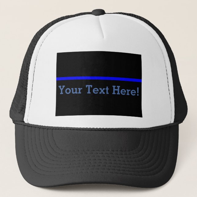Gorra De Camionero Blue Line fino simbólico personaliza esto (Anverso)