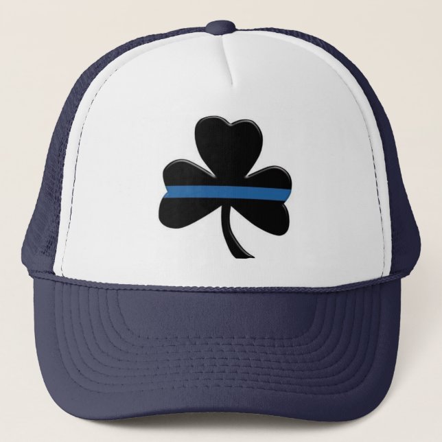 Gorra De Camionero Blue Line fino: Trébol (Anverso)