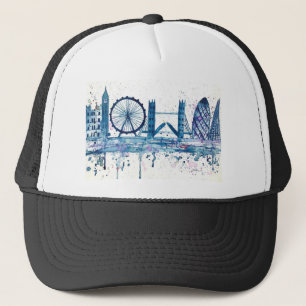 Gorra De Camionero Blue London Skyline England Reino Unido