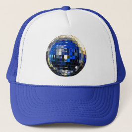 Gorra De Camionero Blue Metallic Disco Ball