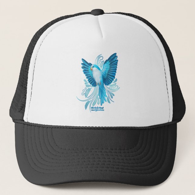 Gorra De Camionero Blue Quaker Parrot (Anverso)