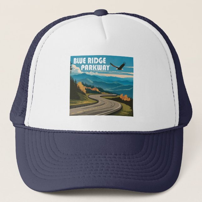 Gorra De Camionero Blue Ridge Parkway Eagle (Anverso)