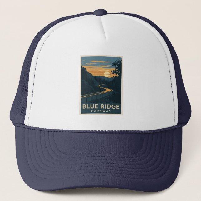 Gorra De Camionero Blue Ridge Parkway Sunset (Anverso)