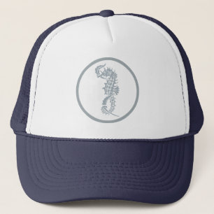 Gorra De Camionero Blue Seahorse Blue Classic Nautical Elegant