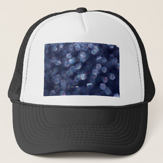 Gorra De Camionero Blue Sparkle Bokeh Lights (Anverso)