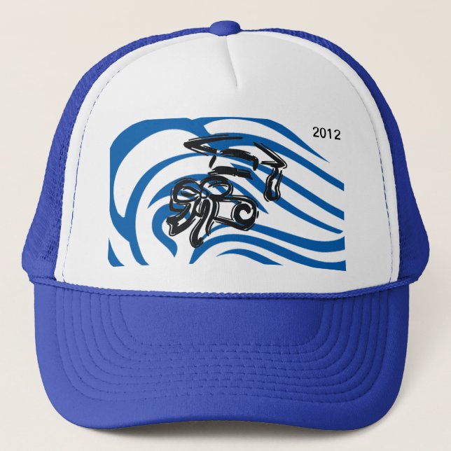 Gorra De Camionero Blue Swirls 2012 - (Anverso)