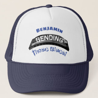 Gorra De Camionero Blues harmonica player bending humour musician