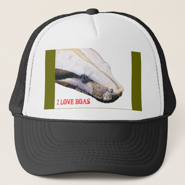 Gorra De Camionero boa, AMO BOAS (Anverso)