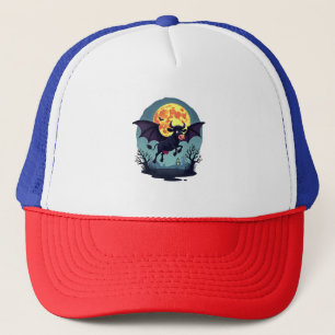 Gorra De Camionero Boat Cow a medianoche