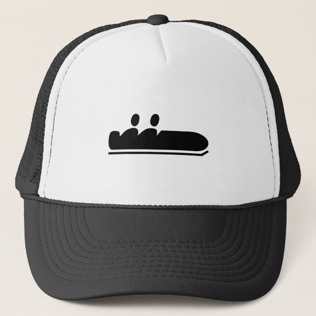 Gorra De Camionero Bobsled - Negro (Anverso)