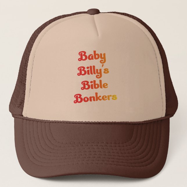 Gorra De Camionero boby billy's bible bonkers (Anverso)