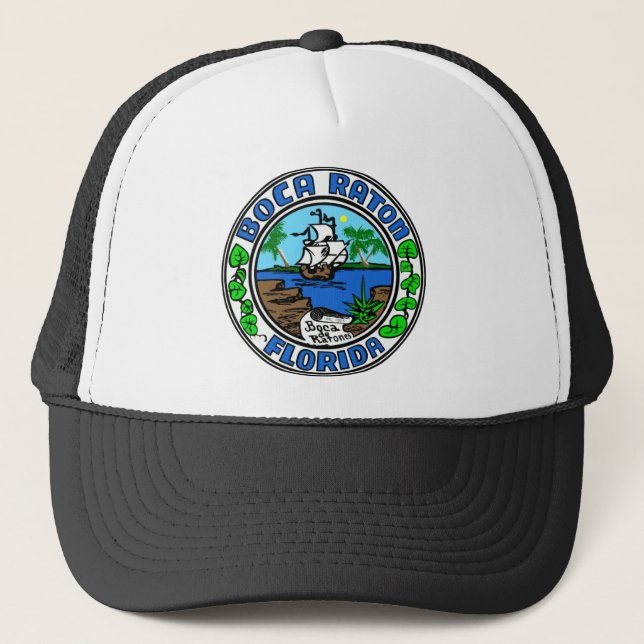 Gorra De Camionero Boca Raton Florida (Anverso)
