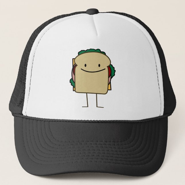 Gorra De Camionero Bocadillo sonriente feliz - obra clásica (Anverso)