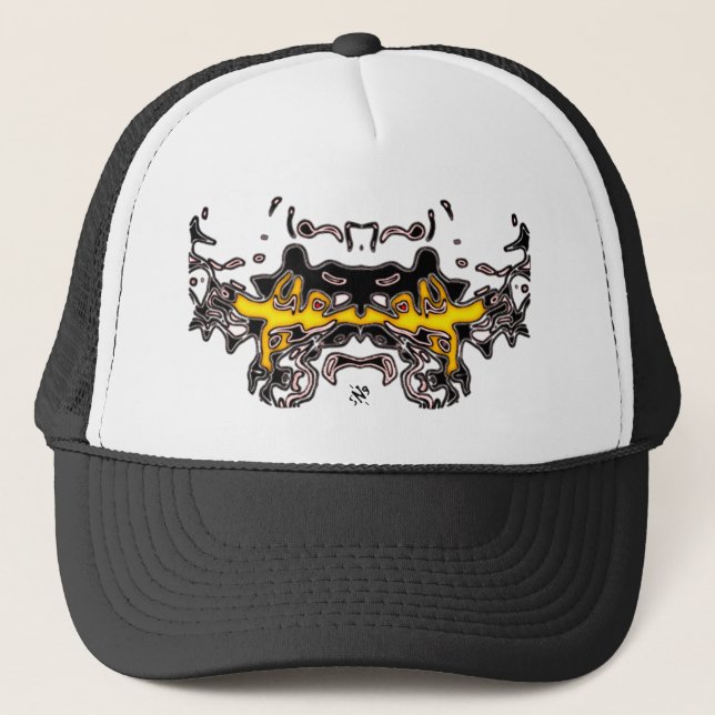 Gorra De Camionero Boceto de Tigre (Amarillo 4) (Anverso)