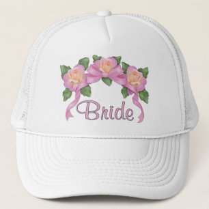 Gorra De Camionero Boda de cinta Rosa - Novia
