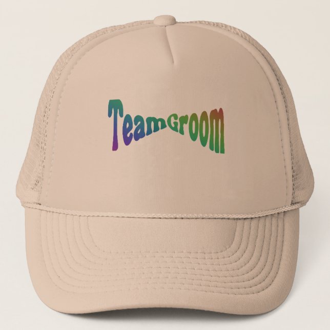 Gorra De Camionero Boda de la Bachelet de Team Groom (Anverso)