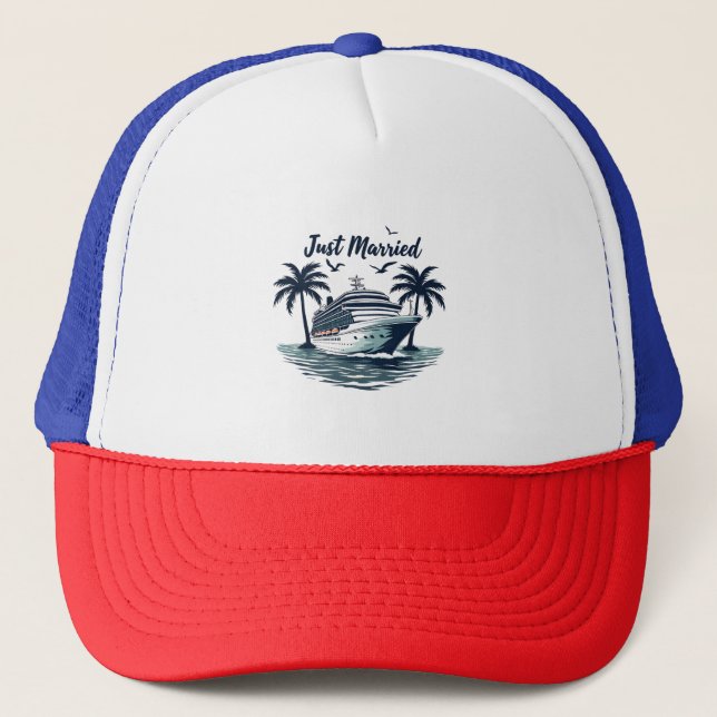 Gorra De Camionero Boda de verano recién casada esposa esposa de mari (Anverso)