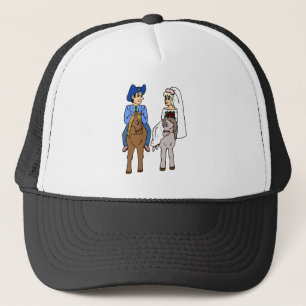 Gorra De Camionero Boda ecuestre Boda de tema de caballos Bride Groom