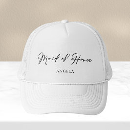 Gorra De Camionero Boda Minimalista de Moda personalizada Maid of Hon