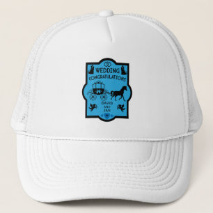 Gorra De Camionero Boda Romántico De Caballos Y Carros