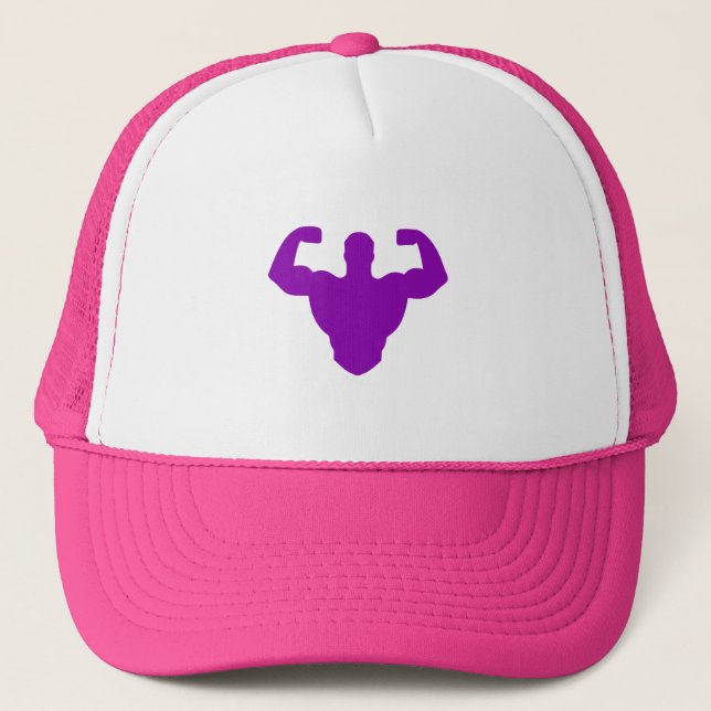 Gorra De Camionero Bodybuilder Silhouette - Double Biceps Strength (Anverso)