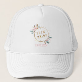Gorra De Camionero Boho equipo Bride pastell flores