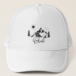 Gorra De Camionero Boho glama a la novia del fin de semana de la fies