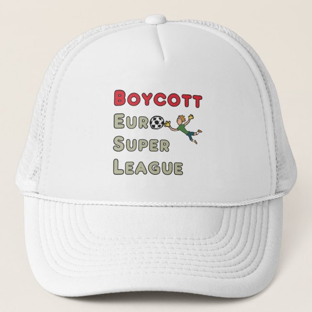 Gorra De Camionero Boicot a la Superliga Europea (Anverso)
