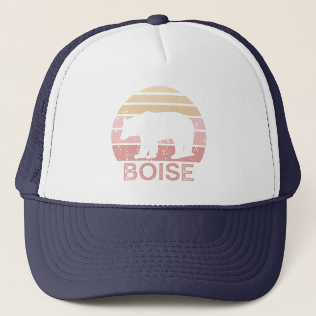 Gorra De Camionero Boise Idaho Retro Bear (Anverso)